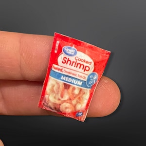 Dockhusräkor - skala 1:12 - dockhusmöbler - dockhuskök - miniatyrräkor - miniatyrer - liten mat - dockhusmataffär