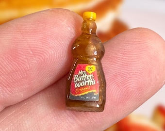 Dollhouse breakfast- 1:12th scale- dollhouse kitchen- dollhouse furniture- dollhouse syrup- miniature syrup- miniatures- tiny syrup