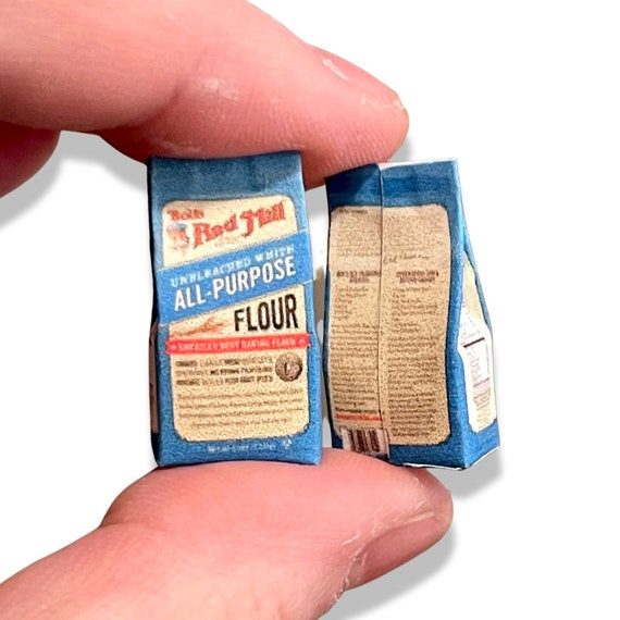 Dollhouse flour- 1:12th scale- dollhouse grocery- tiny food- miniature food- tiny flour- dollhouse kitchen- dollhouse furniture- dollhouse