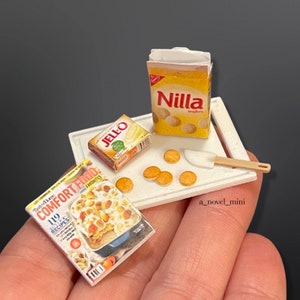 Dollhouse baking- dollhouse furniture- dollhouse kitchen- miniature food - tiny food- dollhouse grocery- miniatures- mini magazine- tiny