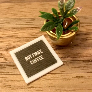 Dollhouse sign- 1:12th scale- dollhouse furniture- miniature sign- tiny sign- miniatures- dollhouse accessory- miniature accessory