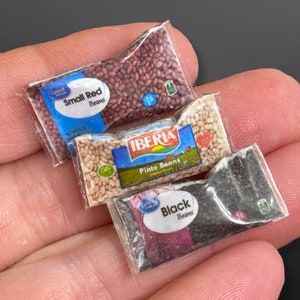 Dollhouse beans- 1:12th scale- dollhouse food- dollhouse kitchen- dollhouse furniture- miniature food- tiny food- miniature meal- tiny