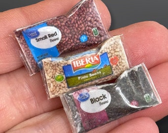 Dollhouse beans- 1:12th scale- dollhouse food- dollhouse kitchen- dollhouse furniture- miniature food- tiny food- miniature meal- tiny