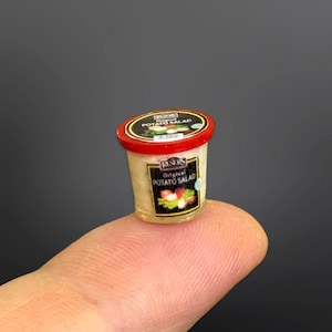 Dollhouse potato salad- 1:12th scale- miniature potatoes- dollhouse kitchen- dollhouse snack- dollhouse grocery- miniatures- miniature snack