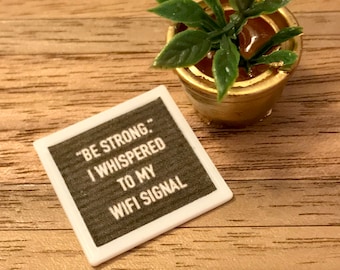 Dollhouse sign- 1:12th scale- dollhouse furniture- miniatures- tiny sign- dollhouse accessory- miniature accessory- mini letterboard