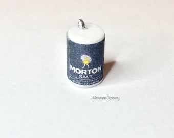 Dollhouse salt- 1:12th scale- dollhouse kitchen- dollhouse furniture- dollhouse pantry- miniature salt- tiny food- dollhouse grocery- minis