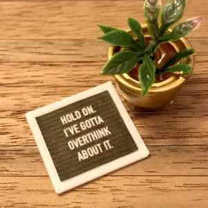 Dollhouse sign- 1:12th scale- miniature sign- tiny sign- dollhouse furniture- miniature accessory- dollhouse- miniatures- tiny accessory