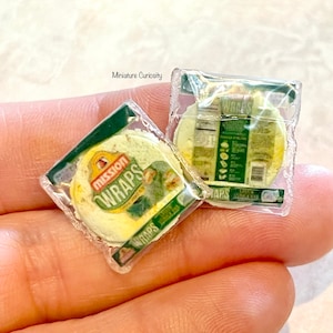 Dollhouse tortillas- 1:12th scale- dollhouse kitchen- dollhouse furniture- miniature tortillas- dollhouse grocery- dollhouse food- mini