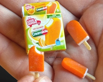 Dollhouse popsicle- 1:12th scale- dollhouse furniture- dollhouse kitchen- dollhouse grocery- miniature popsicle- miniatures- tiny popsicle