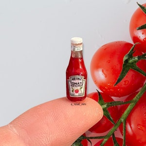 -Puppenhaus-Ketchup- 1:12- Puppenhaus-Möbel-Puppenhaus-Küche- Miniatur-Küche