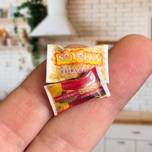 Dollhouse pasta- 1:12th scale- miniature pasta- dollhouse kitchen- dollhouse noodles- dollhouse grocery- miniatures- miniature noodles