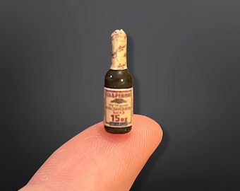 Dollhouse Worcestershire sauce- 1:12th scale- dollhouse kitchen- dollhouse furniture- miniatures- tiny food- dollhouse meal- miniature taco
