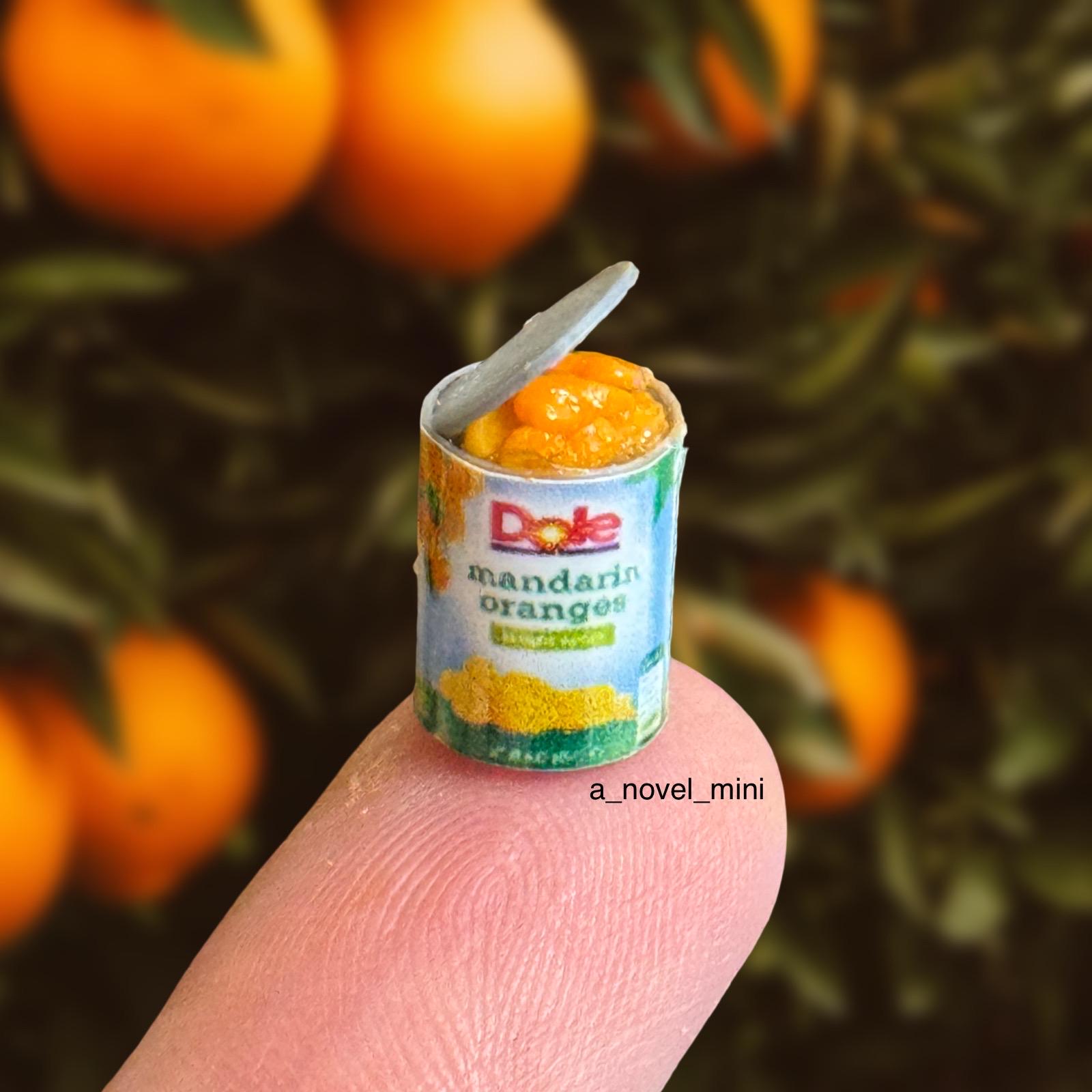 Dollhouse canned food- 1:12th scale- dollhouse kitchen- dollhouse furniture- miniature can- dollhouse grocery- dollhouse holiday- miniatures