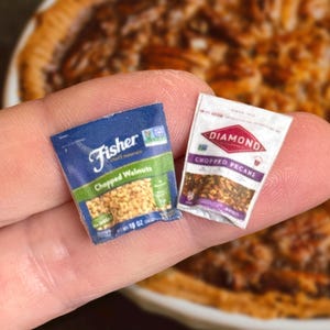 Dollhouse nuts - dollhouse furniture- dollhouse kitchen- miniature nuts - tiny food- dollhouse grocery- miniatures- mini nuts