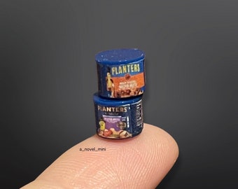 Dollhouse nuts- 1:12th scale- dollhouse grocery- dollhouse kitchen- dollhouse furniture- miniature snack- tiny food- tiny snack