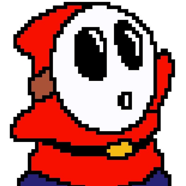 Shy Guy Cross Stitch (Pattern Only)