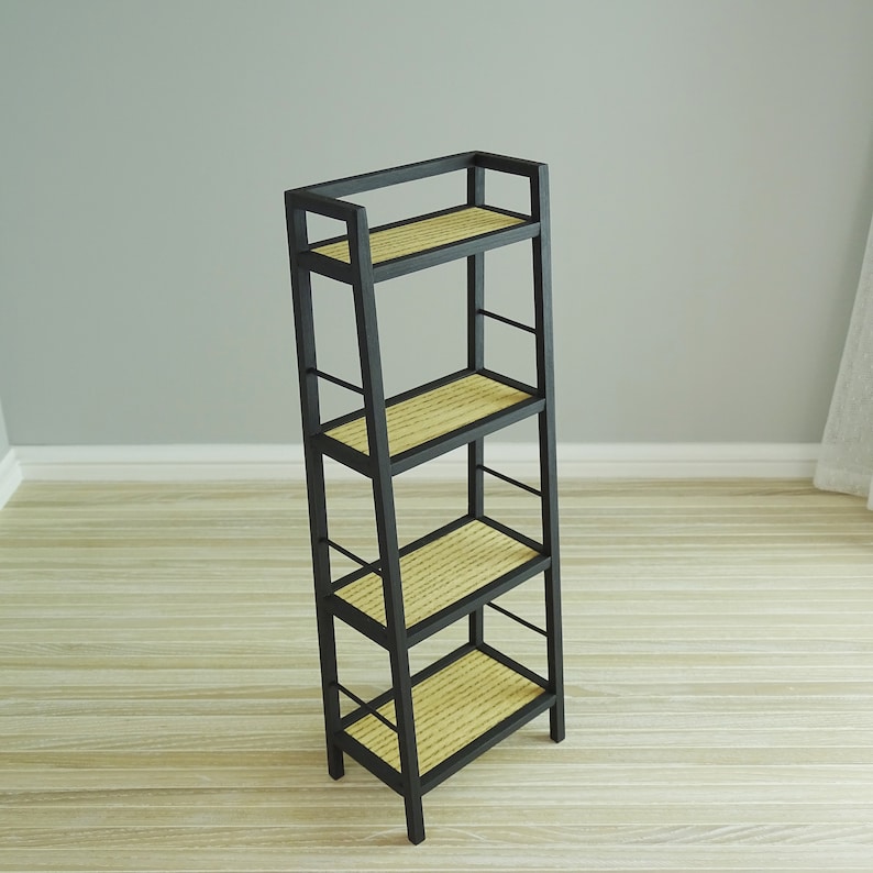 Dollhouse furniture miniature bookcase 16th scale