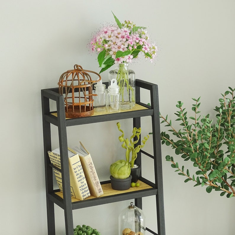 Dollhouse furniture miniature bookcase 16th scale
