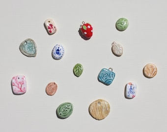 Assorted Hand Painted Clay Charms