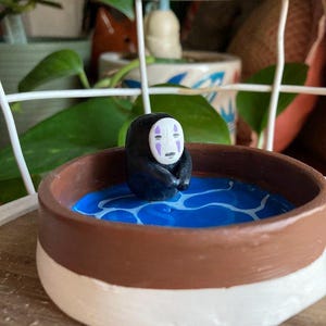 Faceless Anime Clay Incense Holder