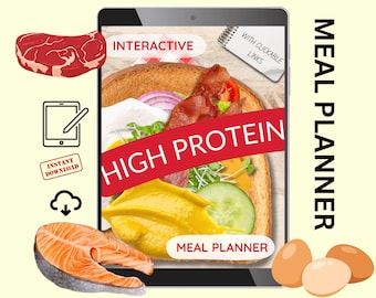 Planificateur de repas protéinés, riche en protéines, parfait pour les anti-inflammatoires, les collations riches en protéines pour le diabète et la perte de poids ! Préparation de repas hyperprotéiné