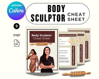 Drenaż limfatyczny do rzeźbienia ciała ściągawka edytowalny materiał szkoleniowy dla masażystów pooperacyjnych w formacie A4 do pobrania w wersji cyfrowej