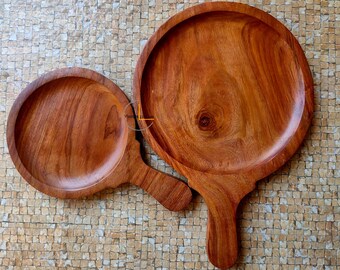 Handgemaakte broodplankenset van Indiaas palissander: charcuterieplanken voor de keuken