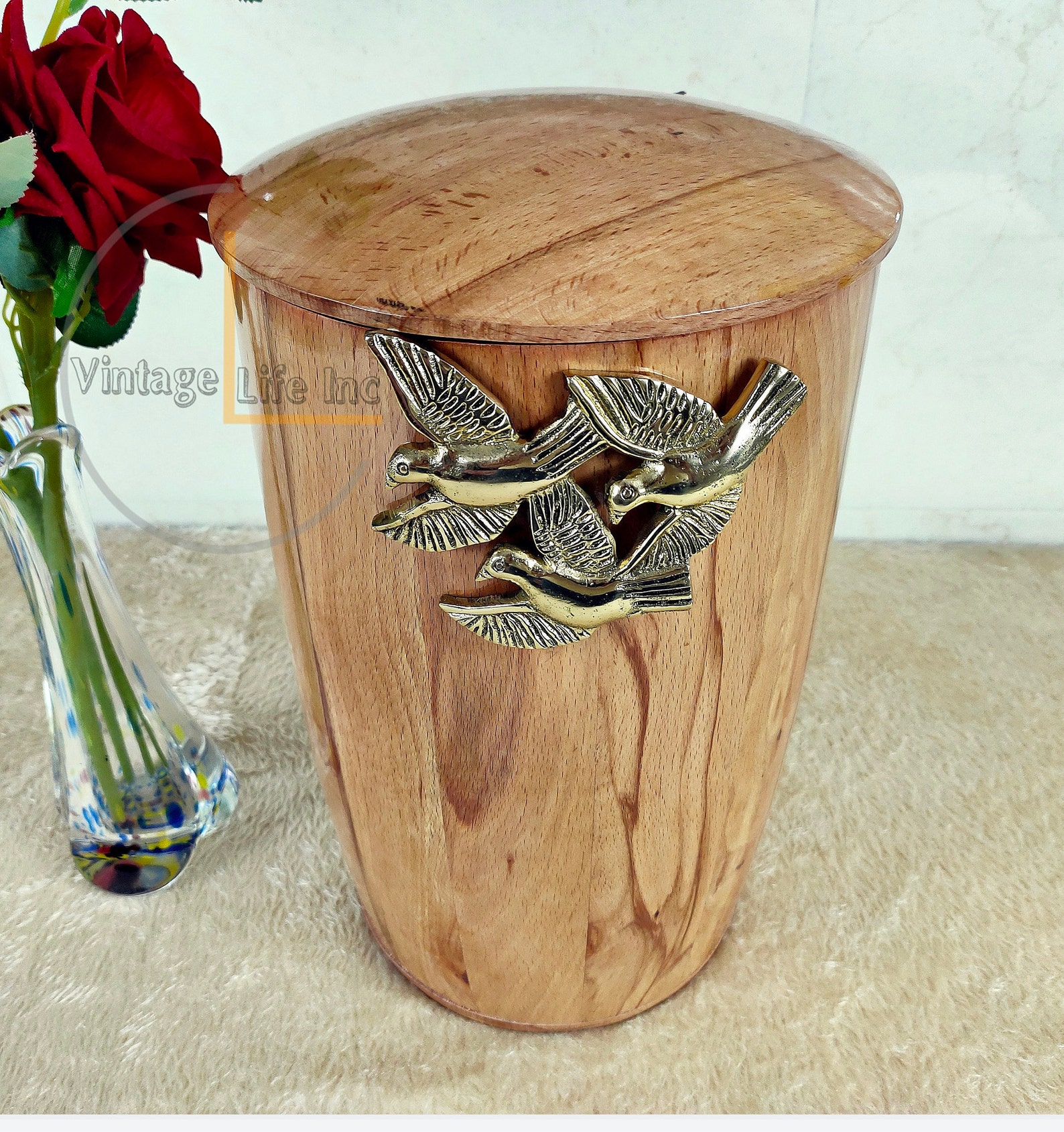 Wooden Jar for Ashes Cremation Urn for Human Ashes Beech Wood Etsy