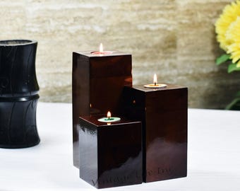 Handcrafted Wooden Tealight Urn Box: Memorial Keepsake for Ashes