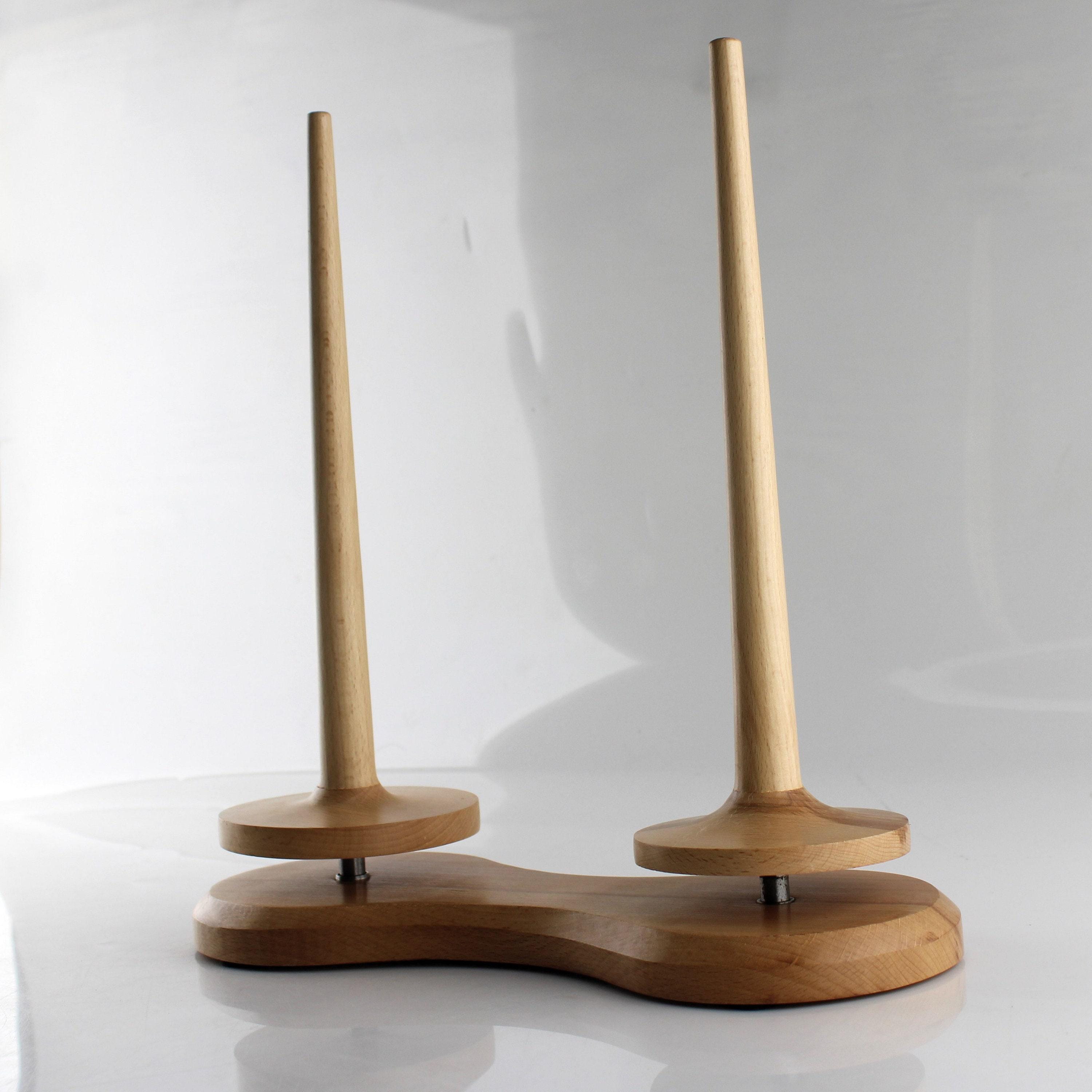 Crochet Spindle Rack Wooden Whirling Yarn Holder: Knitting & Crochet Spindle Winder - Etsy