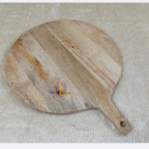 Handcrafted Wood Cutting Board - Rustic Hardwood Chopping Block, Artisan Natural Wooden Vintage-Style Decorative Kitchen Cutting Board