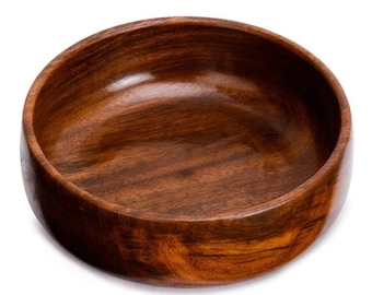 Handmade Sheesham Wood Bowls: Set of 6, Rustic Kitchen Decor