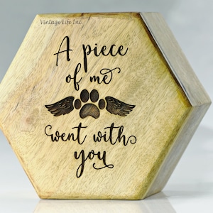 Memorial Gift In Loving Memory Of Pet Urn Cat Urn Pet Memorial Wooden Keepsake Box Ashes Keepsake Sympathy Gift Wooden Urn For Dog Memorial