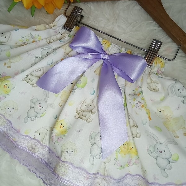 EASTER BUNNY Lilac Skirt, Handmade, Easter Hunt, Bunny, Easter Egg Hunt, Kids Clothing, Kids Skirts, Easter Outfits, Animals