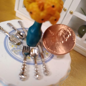 Miniature Silverware Set, Miniature Collectibles, Dollhouse Minis, Handmade Miniatures