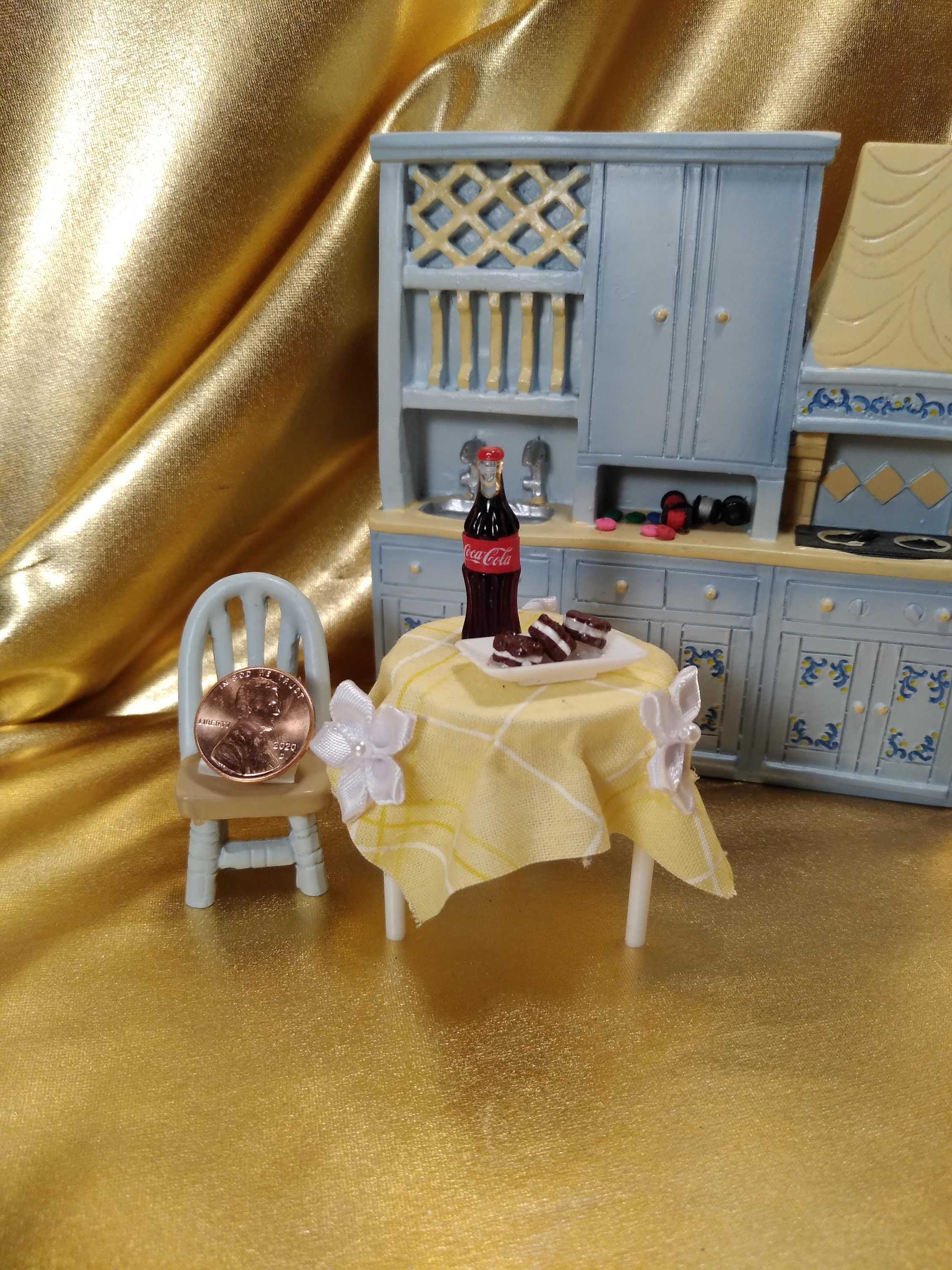 2 Miniature Side Tables Miniature Table Dollhouse Etsy