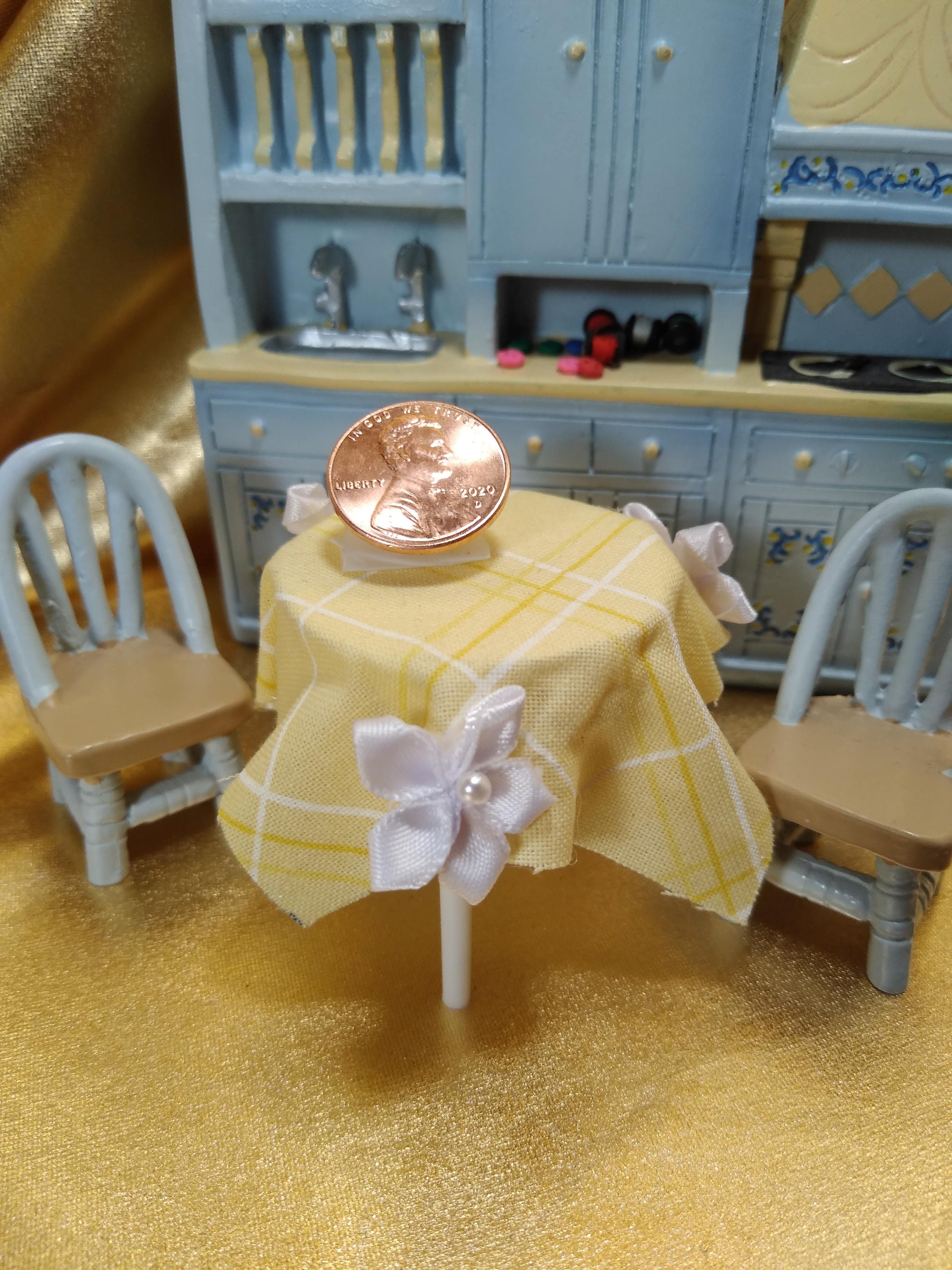 2 Miniature Side Tables Miniature Table Dollhouse Etsy