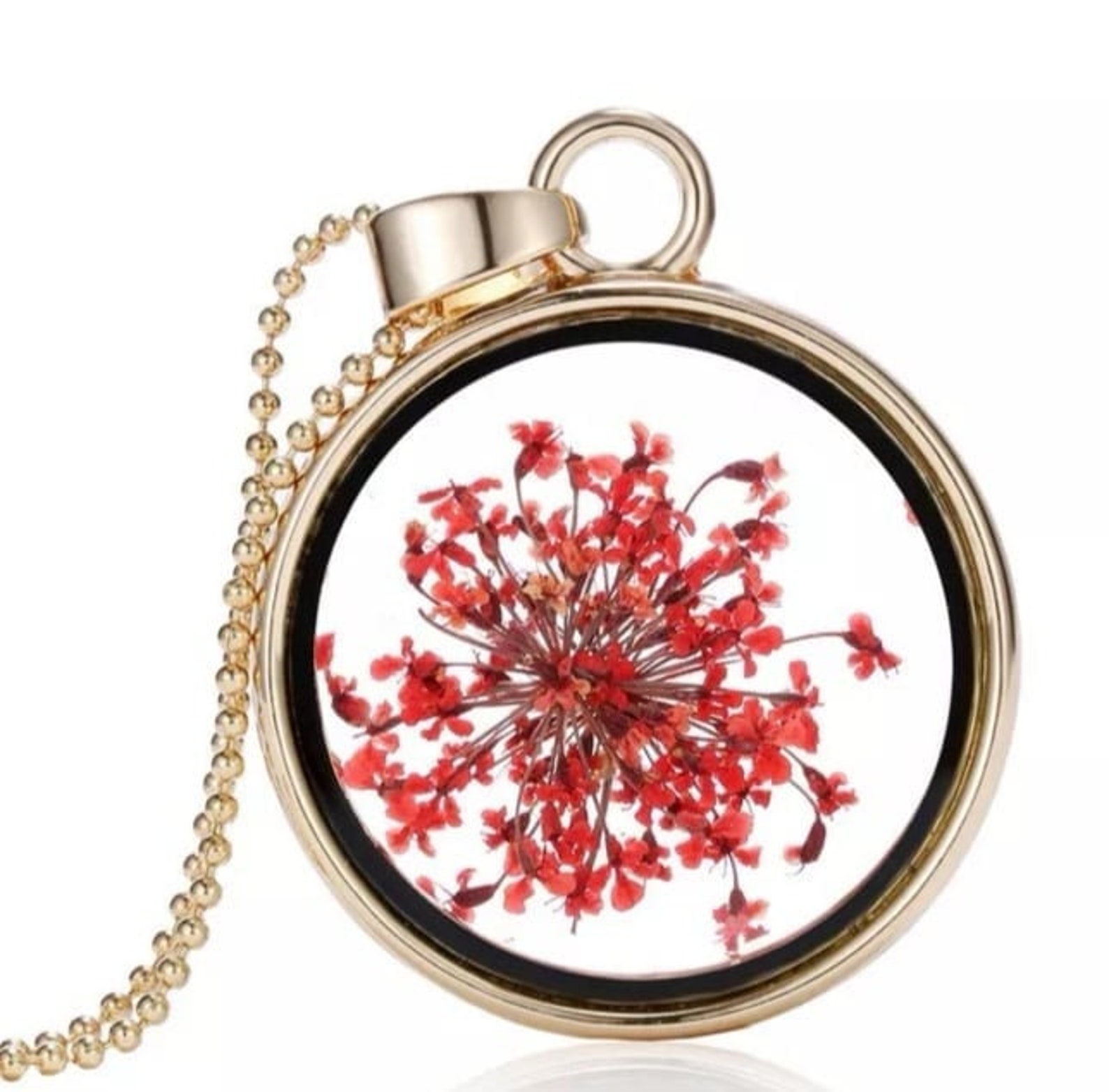 Necklace with dried flowers necklaces with flowers for Etsy