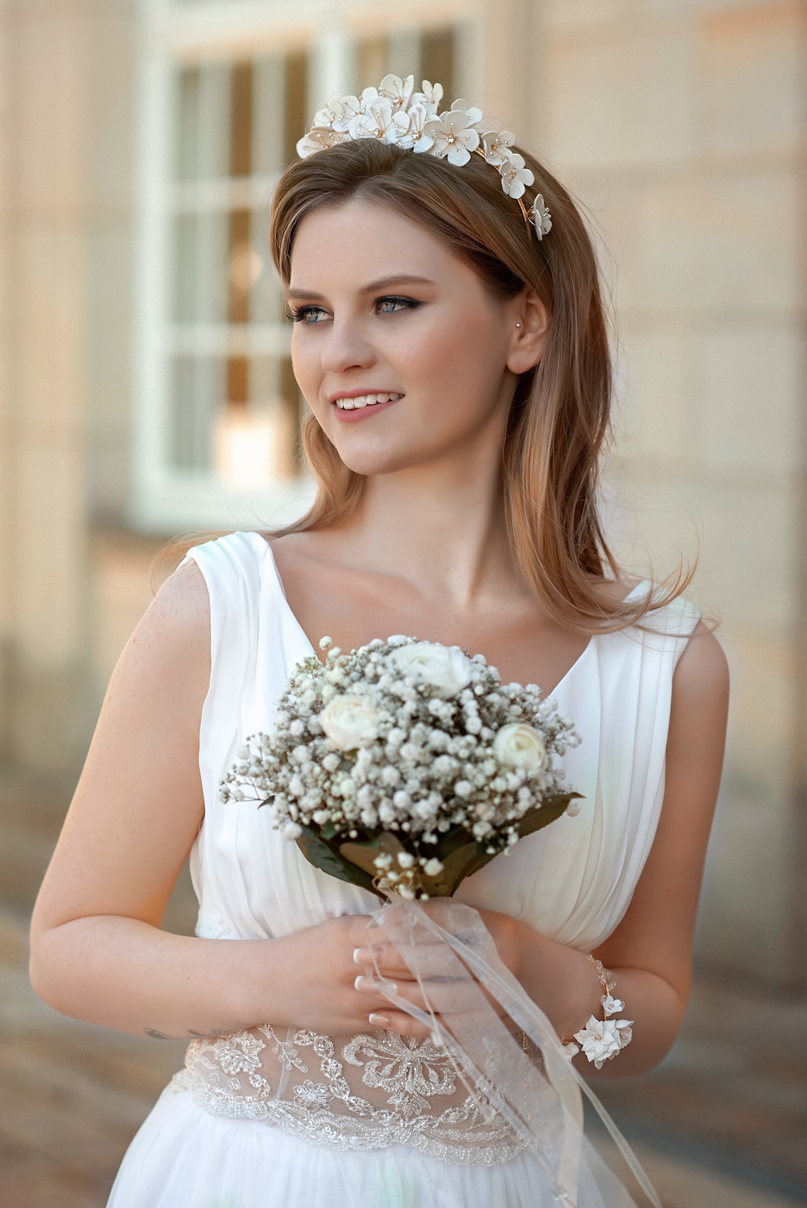 Bride Hair Jewelry Wedding Bridal Jewelry Tiara Hairband Crown Etsy