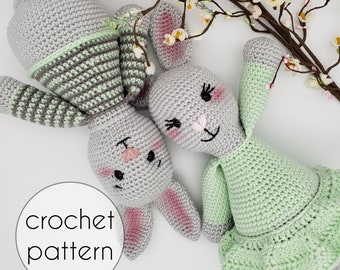 PATTERN: crochet bunny pattern, Easter bunny crochet pattern, amigurumi bunny pattern