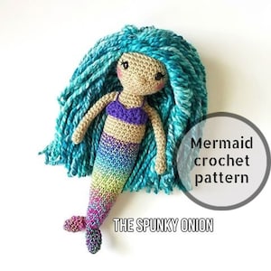 Crochet Pattern Mermaid Doll, Mermaid crochet patterns