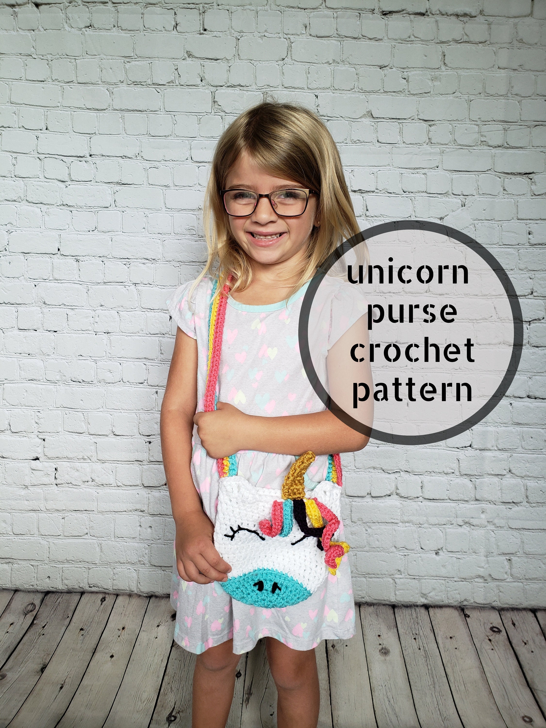 Unicorn Crochet Pattern Purse Coin • Lulu Loop