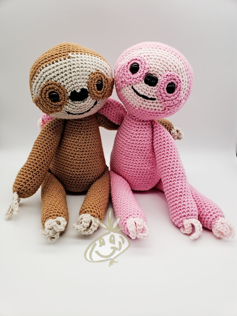 PATTERN: crochet sloth pattern, sloth amigurumi pattern, amigurumi animal pattern, sloth pattern image 3