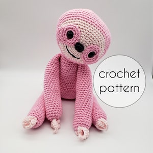 PATTERN: crochet sloth pattern, sloth amigurumi pattern, amigurumi animal pattern, sloth pattern image 2