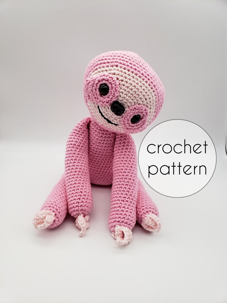 PATTERN: crochet sloth pattern, sloth amigurumi pattern, amigurumi animal pattern, sloth pattern image 2