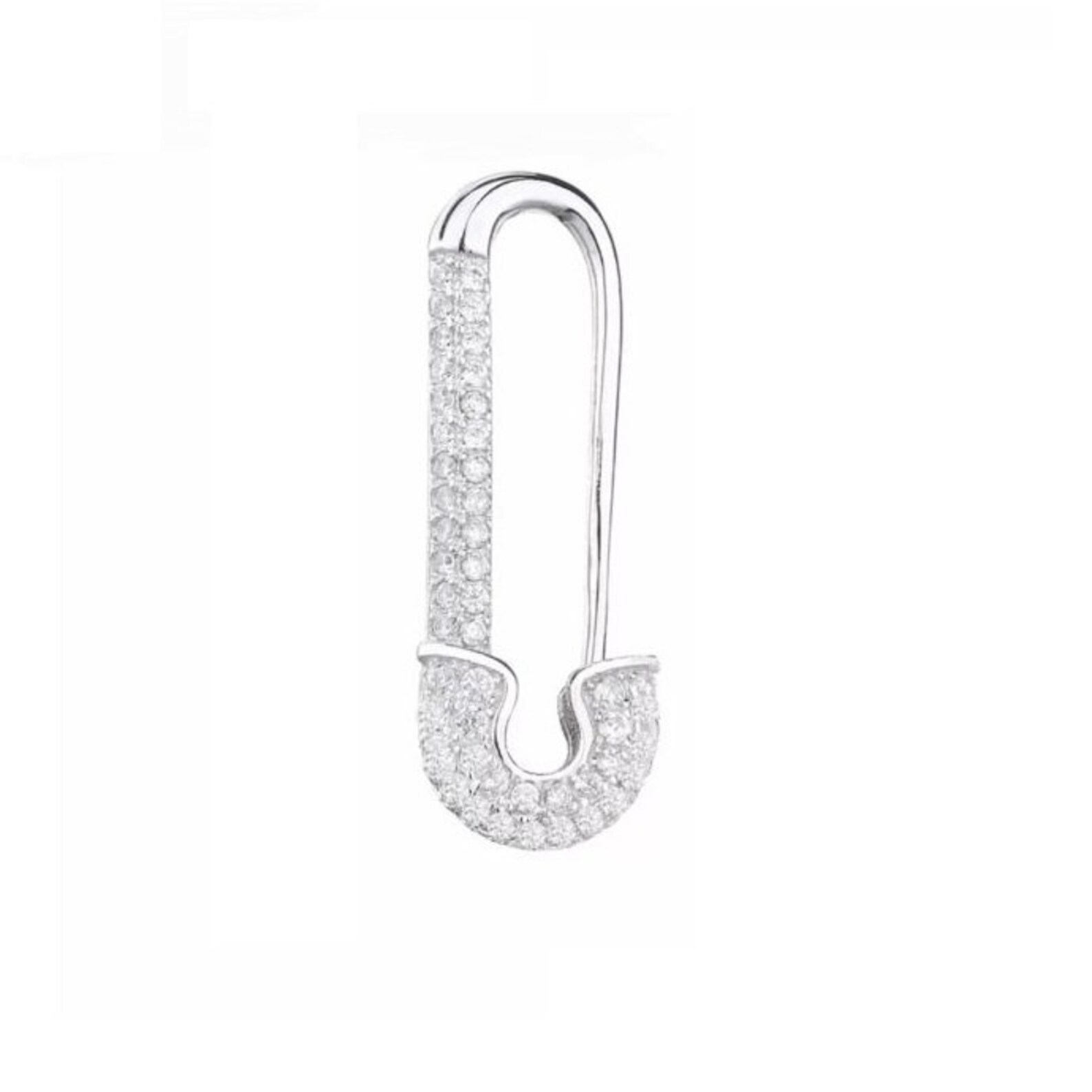 1 SAFETY PIN EARRING in sterling silver 925 mod. Johnny Depp Etsy