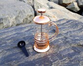 Rose Gold French Press 350ml, Beautiful Design, Top Quality Glass with Tight Seal