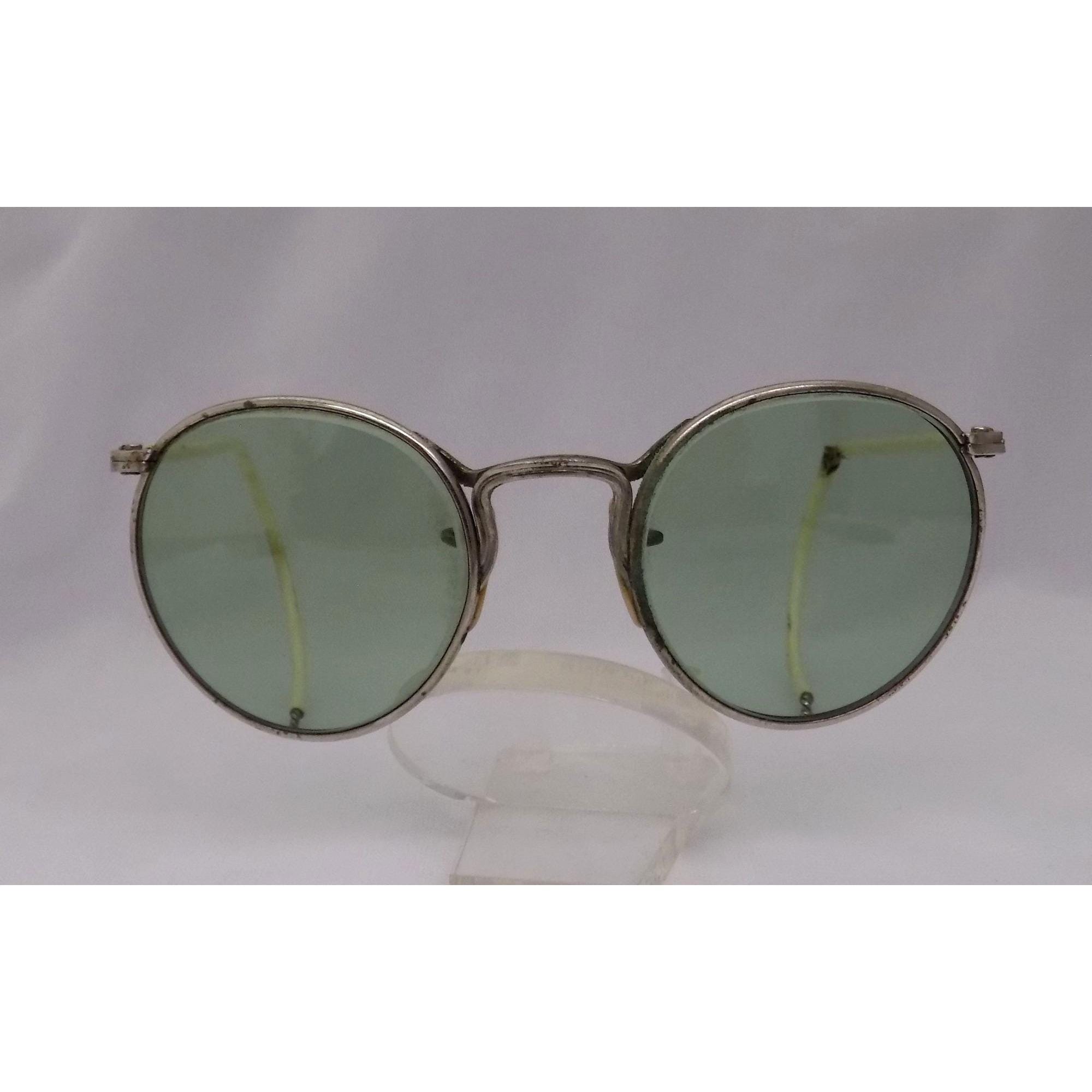 Vintage American Optics 21 Ful-vue Safety Glasses Green  display picture 2