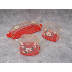 Blisscraft of Hollywood Butter Dish Creamer Sugar Bowl with Lid MCM