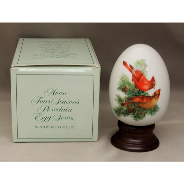 Avon Four Seasons Porcelain Egg Series Winter Bold Beauty
